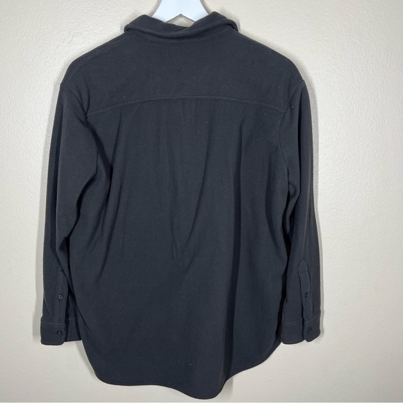 Madewell MWL Fleecelayer Shirt-Jacket Dark Gray Recycled Polyester Size Small - Picture 5 of 10